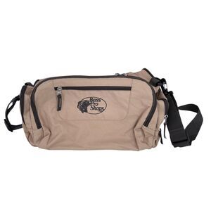 Bass Pro Shops Tan Beige Crossbody Shoulder Bag Multi Pocket